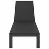 vidaXL Sunbed 1-Pers&oacute;na Svartur 206 x 62.5 x 74 cm p&oacute;l&yacute;rattan
