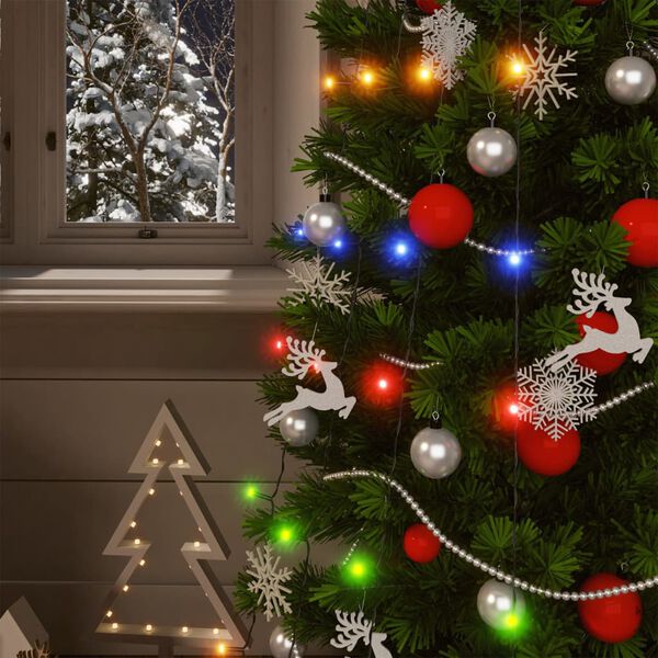 vidaXL Sólarorkuknúnar Seríur 2 stk. 2x200 LED Litríkar Inni Úti