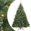 vidaXL Gervi j&oacute;latr&eacute; me&eth; 300 LED me&eth; standi Gr&aelig;nn 210 cm PE og PVC