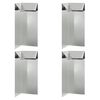 vidaXL Sniglafence 4 pcs Silfur 10 x 10 x 25 cm Galvaniserad st&aacute;l