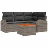 vidaXL Gar&eth;s&oacute;fa sett me&eth; geymslu 5 pcs Gr&aacute;r p&oacute;l&yacute;rattan