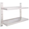 vidaXL 2 H&aelig;&eth;a Flj&oacute;tandi Vegghilla Ry&eth;fr&iacute;tt St&aacute;l 100x30 cm