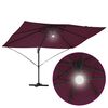 vidaXL Cantilever Roma Parasol Rautt og svart 352 x 251 x 265 cm