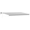 vidaXL &Uacute;tdraganlegt Skyggni me&eth; LED Reykgr&aacute;tt og Hv&iacute;tt 500x300 cm
