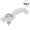 vidaXL LED Strip Clips 12 pcs Gegns&aelig;tt 23,8 x 7,3 x 4,3 mm