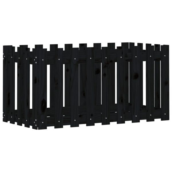 vidaXL Upph&aelig;kka&eth; Gar&eth;ker me&eth; Gir&eth;ingarh&ouml;nnun Svart 100x50x50 cm Fura