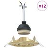 vidaXL Spotlight 12 pcs gold 9 x 9 x 2.5 cm metal