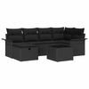 vidaXL Gar&eth;s&oacute;fa sett me&eth; p&uacute;&eth;i me&eth; geymslu 7 pcs Poly rattan