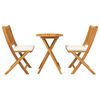 vidaXL Garð Bistro Set 3 pcs Brúnn Gegnheill akasíuviður