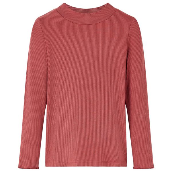 Barnabolur með Síðum Ermum Gervirúllukragi Brenndur Rauður 92