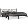 vidaXL M&aacute;lmr&uacute;mgrind me&eth; H&ouml;fu&eth;gafli Sv&ouml;rt 193x203 cm