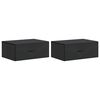 vidaXL Vegghengdur n&aelig;turbor&eth;sk&aacute;pur 2 pcs Svartur 49 x 34,5 x 20 cm