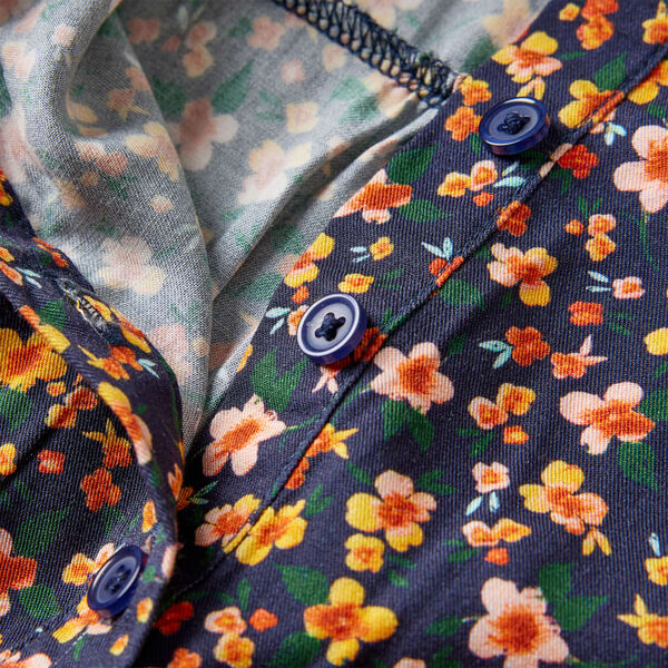 Barnakjóll með Síðum Ermum Dökkblár 104