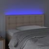 vidaXL LED Höfðagafl 90x5x78/88 cm Cappuccino-brúnt Gervileður