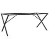 vidaXL Bor&eth;f&aelig;tur fyrir Bor&eth;stofubor&eth; X-Frame 160x80x73 cm Steypuj&aacute;rn