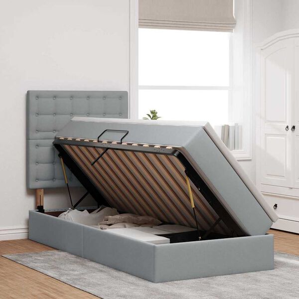 vidaXL R&uacute;m me&eth; geymslur&yacute;mi og LED Lj&oacute;sgr&aacute;r 100 x 200 cm P&oacute;l&yacute;ester