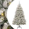 vidaXL Gervi j&oacute;latr&eacute; me&eth; 300 LED Gr&aelig;nn og hv&iacute;tur 240 cm PVC og m&aacute;lmur