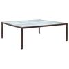 vidaXL Gar&eth;bor&eth; Br&uacute;nt 200x200x74 cm P&oacute;l&yacute;rattan