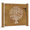vidaXL Gar&eth;hli&eth; 100x75 cm &uacute;r corten st&aacute;li me&eth; tr&eacute;h&ouml;nnun