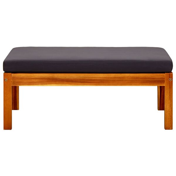 vidaXL Fótskemlar í Garðinn 2 stk. Gegnheill Akasíuviður