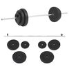 vidaXL Lyftingasett 30 kg