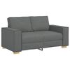 vidaXL tveggja s&aelig;ta s&oacute;fi d&ouml;kkgr&aacute;r 160x78x84 cm &uacute;r efni