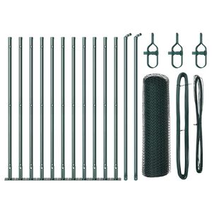 vidaXL Gir&eth;ingarp&oacute;stur Gr&aelig;nn 25 x 0,5 m (13 mm mesh) St&aacute;l