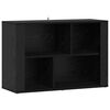 vidaXL Vi&eth;beinteyfla Svartur Eik 80 x 30 x 53 cm Samsettur vi&eth;ur