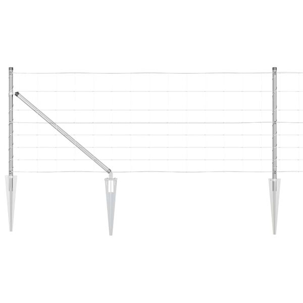 vidaXL Gir&eth;ingarp&oacute;stur Galvaniseru&eth; 25 x 0,8 m St&aacute;l