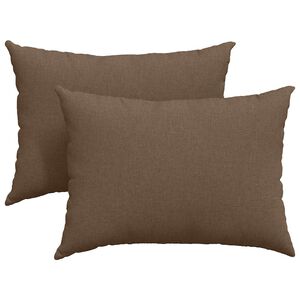vidaXL S&oacute;fap&uacute;&eth;ar 2 pcs Br&uacute;nn 70 x 50 cm d&uacute;kur