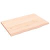 vidaXL Ba&eth;herbergisbor&eth;plata 60x40x2 cm &Oacute;me&eth;h&ouml;ndla&eth;ur Gegnheill Vi&eth;ur