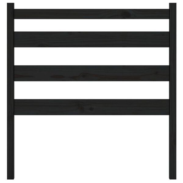 vidaXL H&ouml;f&eth;agafl fyrir R&uacute;m Svartur 81x4x100 cm Gegnheil Fura