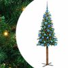 vidaXL Mj&oacute;tt j&oacute;latr&eacute; me&eth; 150 LED Gr&aelig;nn 150 cm PVC og solid furuvi&eth;