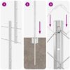 vidaXL Gir&eth;ing me&eth; p&oacute;st Silfur 1,4 x 10 m St&aacute;l