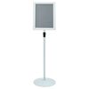 vidaXL Pedestal p&oacute;ststandur Silfur 33 x 33 x 126 cm PVC og St&aacute;l