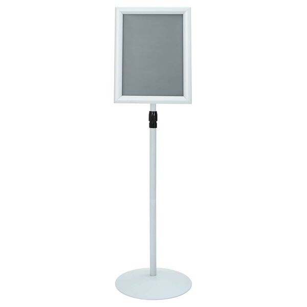 vidaXL Pedestal p&oacute;ststandur Silfur 33 x 33 x 126 cm PVC og St&aacute;l