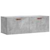 vidaXL Veggsk&aacute;pur Steypugr&aacute;r 100x36,5x35 cm Samsettur Vi&eth;ur
