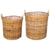 vidaXL Pl&ouml;ntuk&ouml;rfu me&eth; geymslu 2 pcs Br&uacute;nn Lacak Rattan