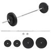 vidaXL Lyftingastangasett me&eth; Pl&ouml;tum 30 kg