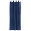 vidaXL Gardínur með gluggatjöldum 2 pcs dark blue 140 x 225 cm Flauel