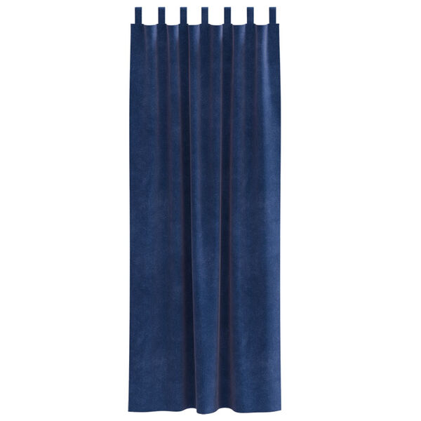 vidaXL Gardínur með gluggatjöldum 2 pcs dark blue 140 x 225 cm Flauel