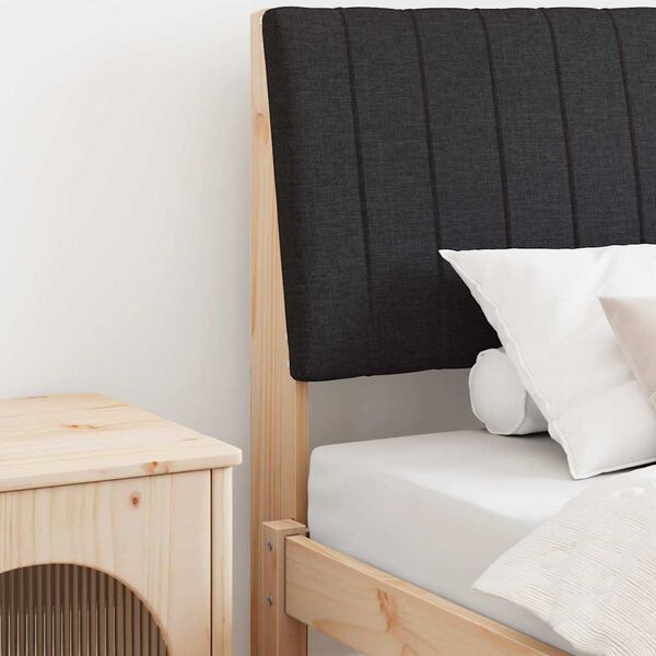 vidaXL B&oacute;lstru&eth; r&uacute;mgafl Svartur 100 cm Solid furuhikk