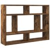 vidaXL Vegghilla Reyklitu&eth; Eik 75x16x55 cm Samsettur Vi&eth;ur