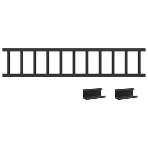 vidaXL &THORN;aksskj&ouml;ldur fyrir snj&oacute; Svartur 100 x 2,5 x 20 cm St&aacute;l