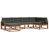 vidaXL &Uacute;ti s&oacute;fasett me&eth; p&uacute;&eth;i 6 pcs N&aacute;tt&uacute;rulegt og Antrac&iacute;t