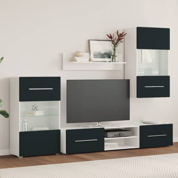 vidaXL 5 stykki sj&oacute;nvarpst&aelig;ki me&eth; LED l&yacute;singu Matt Indigo