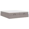 vidaXL Ottoman r&uacute;mgrind me&eth; d&yacute;num Taupe 200x200cm Efni