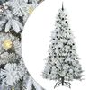 vidaXL Gervi hengdu j&oacute;latr&eacute; me&eth; 300 LED Hv&iacute;tt 240 cm PE og PVC