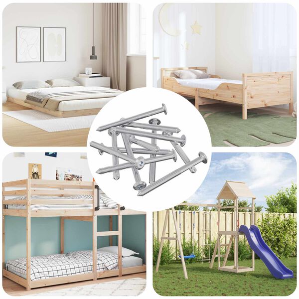 vidaXL H&uacute;sgagnaskr&uacute;fur 1400 pcs Silfur St&aacute;l