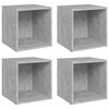 805512 vidaXL TV Cabinets 4 pcs Concrete Grey 37x35x37 cm Chipboard